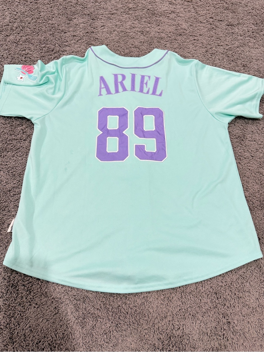Disney Parks Disney World The Little Mermaid 89 Baseball Jersey size XL